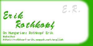 erik rothkopf business card